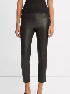 Vince Genuine Lamb Leather Leggings Black Size M